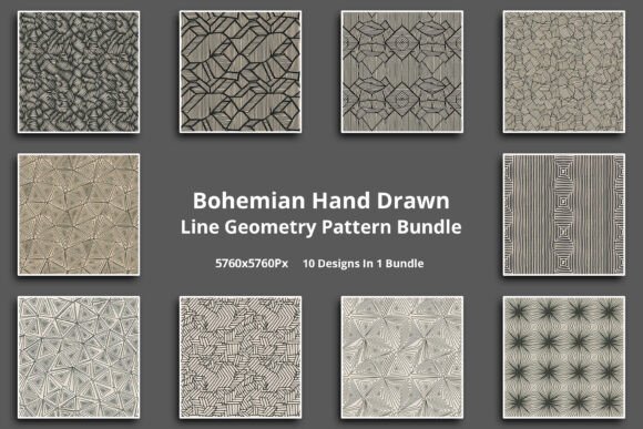 Download Bohemian Line Geometry Pattern Bundle - Geometry Collection