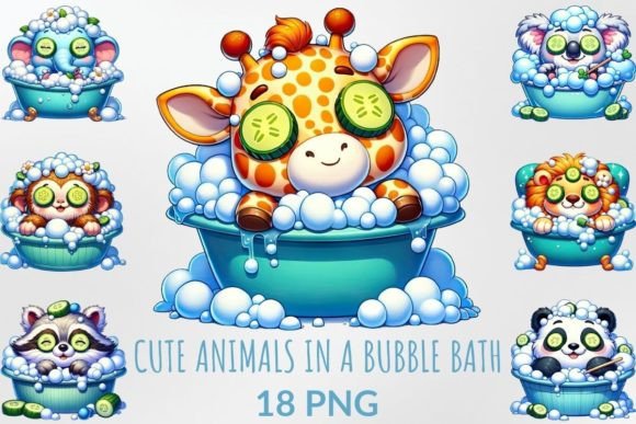 Download Adorable Animals in a Relaxing Bath - Relaxing Collection
